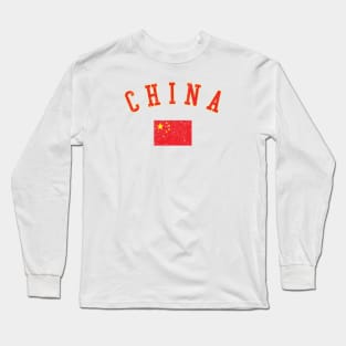 China Country Heritage Flag Vintage Long Sleeve T-Shirt